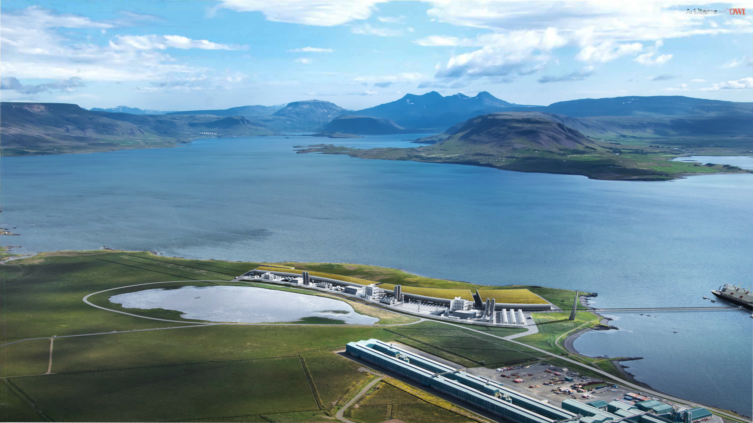 Illustratio of Qair's icelandic  renewable hydrogen project